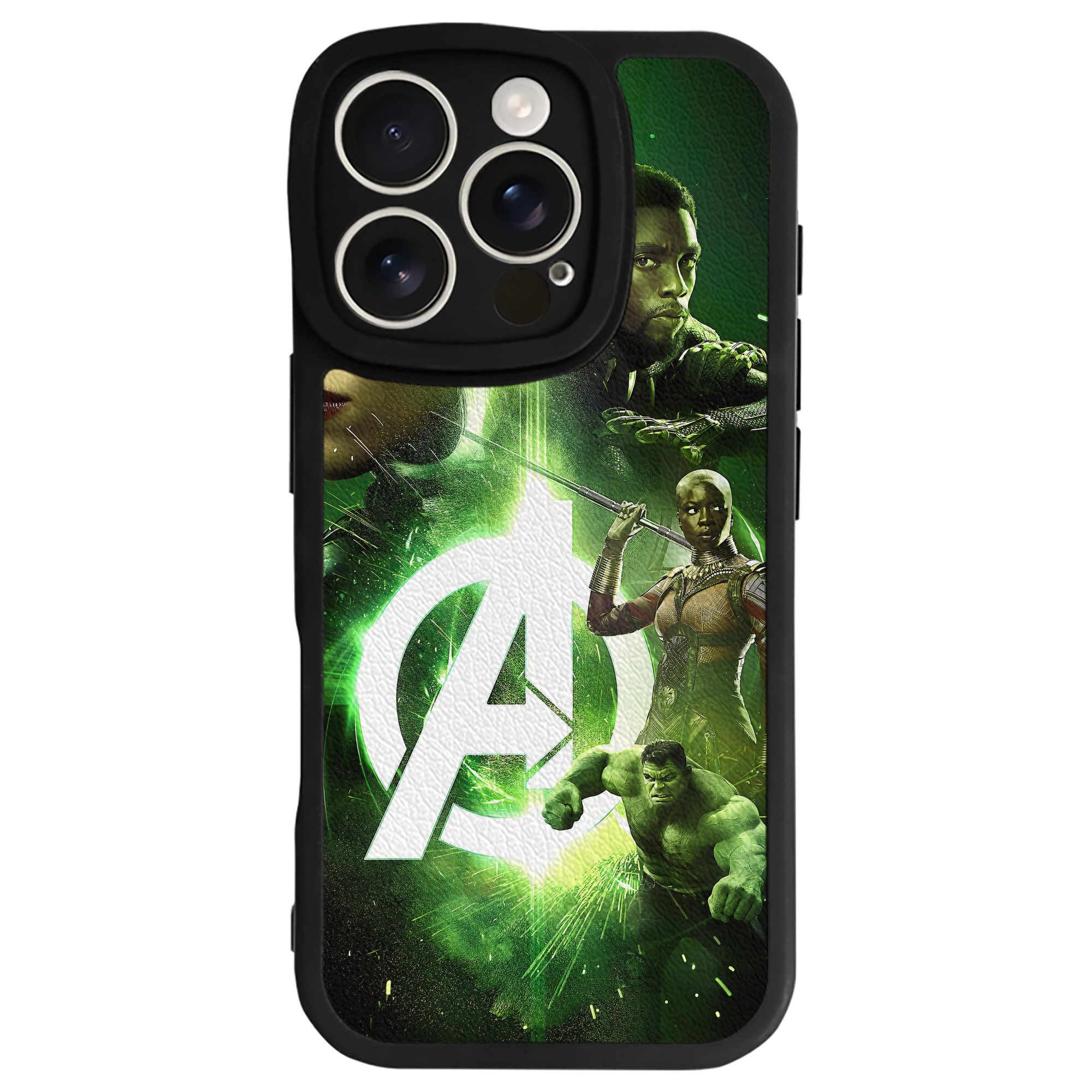 （画像用） アベンジャーズ The Avengers 【iPhone 16シリーズ対応】シリコンスマホケース（レザー調） 材質：シリコン